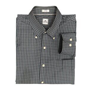 EUC Men's PETER MILLAR Plaid Cotton Long Sleeve Button Down Shirt |‎ Size Large